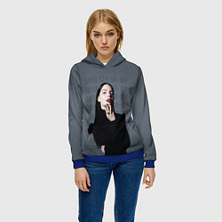 Толстовка-худи женская Actress - Anya Taylor Joy, цвет: 3D-синий — фото 2
