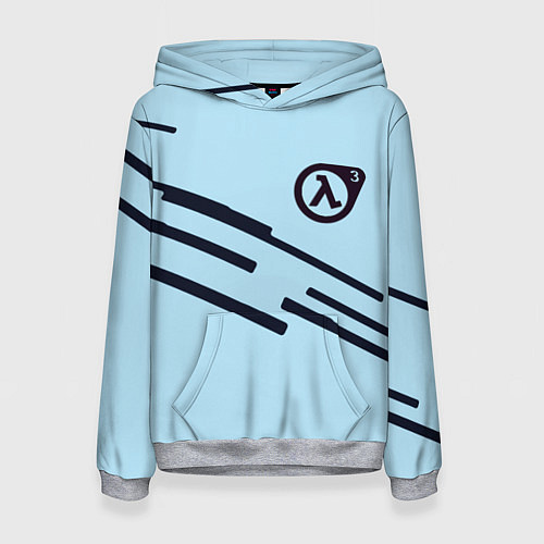 Женская толстовка Half life geometry steel / 3D-Меланж – фото 1