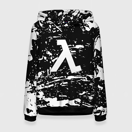 Женская толстовка Half life краски белые игра / 3D-Черный – фото 1