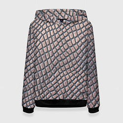 Толстовка-худи женская Кожаный принт, цвет: 3D-черный