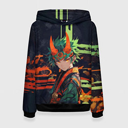 Толстовка-худи женская Юный Они, цвет: 3D-черный