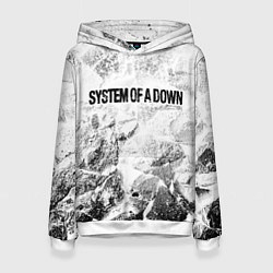 Толстовка-худи женская System of a Down white graphite, цвет: 3D-белый