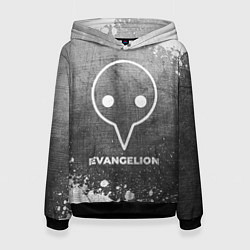 Толстовка-худи женская Evangelion - grey gradient, цвет: 3D-черный