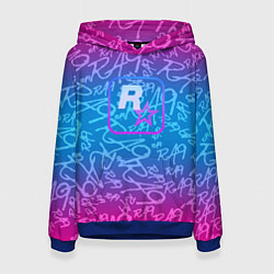 Толстовка-худи женская Rock star neon, цвет: 3D-синий