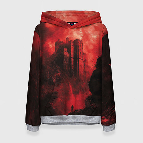 Женская толстовка Путник под багровым замком / 3D-Меланж – фото 1