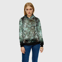 Толстовка-худи женская Лесной принт, цвет: 3D-черный — фото 2