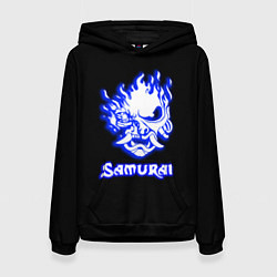 Толстовка-худи женская Samurai logo ghost, цвет: 3D-черный