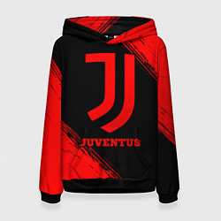 Толстовка-худи женская Juventus - red gradient, цвет: 3D-черный