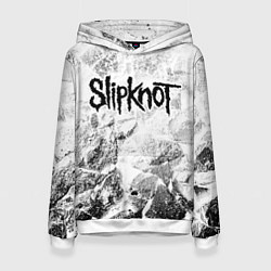 Толстовка-худи женская Slipknot white graphite, цвет: 3D-белый