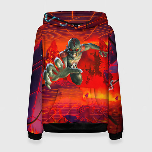 Женская толстовка Iron Maiden rock colored / 3D-Черный – фото 1