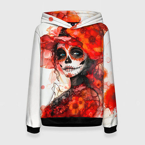 Женская толстовка Катрина Санта Муэрте / 3D-Черный – фото 1