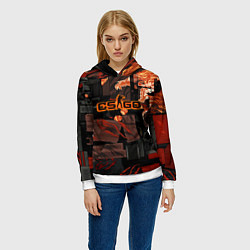 Толстовка-худи женская CSGO howl kase, цвет: 3D-белый — фото 2