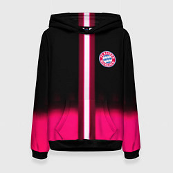 Толстовка-худи женская Бавария Мюнхен текстура, цвет: 3D-черный