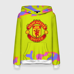 Толстовка-худи женская Манчестер Юнайтед камуфляж, цвет: 3D-белый
