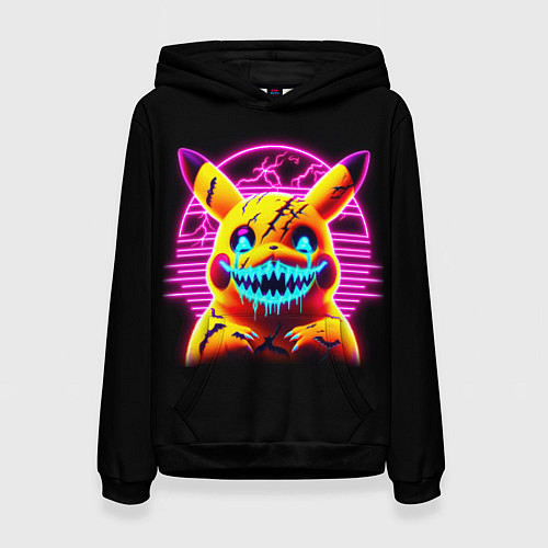 Женская толстовка Terrible Pikachu - halloween fantasy / 3D-Черный – фото 1