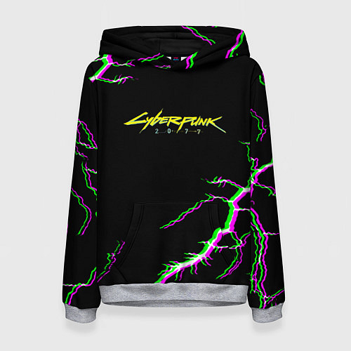 Женская толстовка Cyberpunk storm 2077 / 3D-Меланж – фото 1