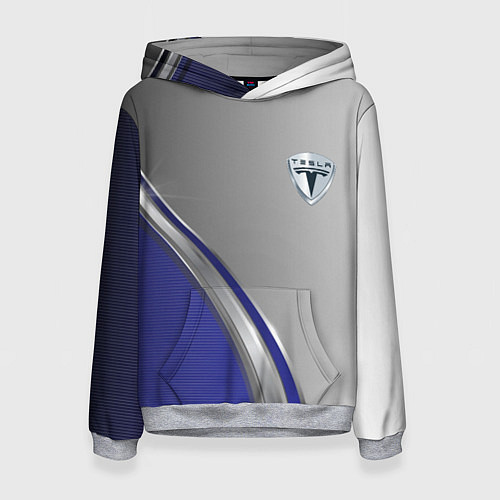 Женская толстовка Tesla abstraction auto / 3D-Меланж – фото 1