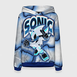 Толстовка-худи женская Sonic boom, цвет: 3D-синий