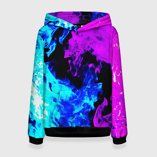 Женская толстовка Битва неонового огня / 3D-Черный – фото 1