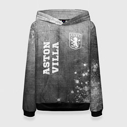 Толстовка-худи женская Aston Villa - grey gradient вертикально, цвет: 3D-черный