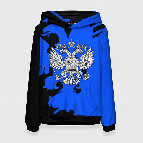 Женская толстовка Россия герб патриот / 3D-Черный – фото 1