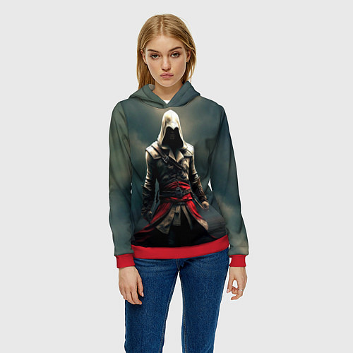 Женская толстовка Assassins creed 2 / 3D-Красный – фото 3