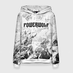 Толстовка-худи женская Powerwolf white graphite, цвет: 3D-белый