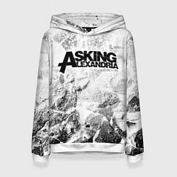 Женская толстовка Asking Alexandria white graphite