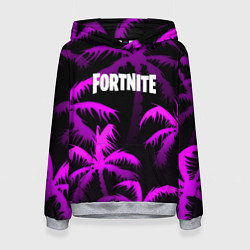 Толстовка-худи женская Fortnite тропики, цвет: 3D-меланж