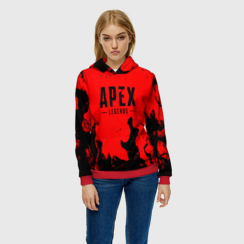 Женская толстовка Apex legends fire steel / 3D-Красный – фото 3