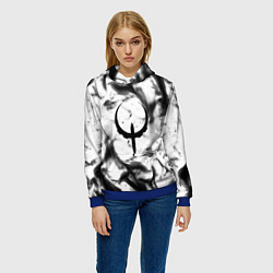 Толстовка-худи женская Quake fire black, цвет: 3D-синий — фото 2