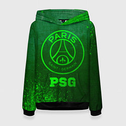 Толстовка-худи женская PSG - green gradient, цвет: 3D-черный