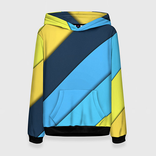 Женская толстовка Линии геометрия / 3D-Черный – фото 1