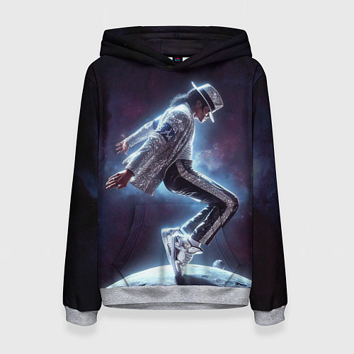 Женская толстовка Michael Jackson on the moon / 3D-Меланж – фото 1