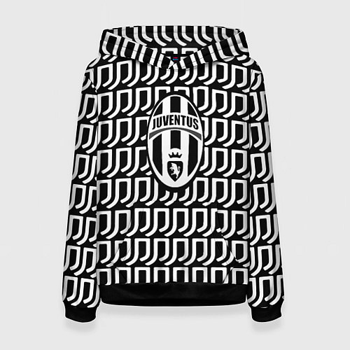 Женская толстовка Juventus fc pattern / 3D-Черный – фото 1