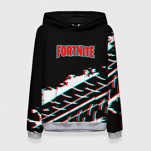Женская толстовка Fortnite краски глитч / 3D-Меланж – фото 1