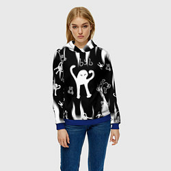 Толстовка-худи женская Ъуъ съука mem, цвет: 3D-синий — фото 2