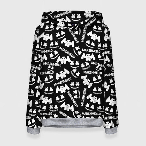 Женская толстовка Marshmello pattern music / 3D-Меланж – фото 1