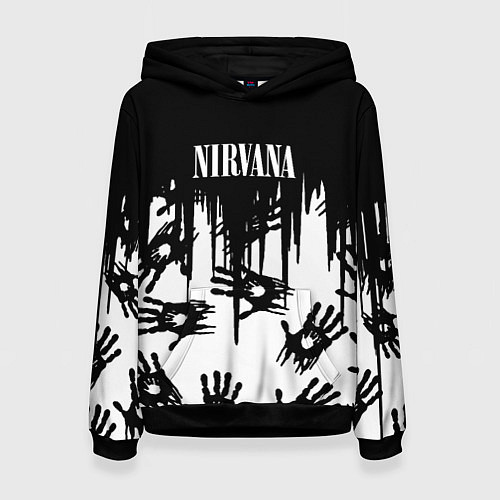 Женская толстовка Nirvana rok hand / 3D-Черный – фото 1