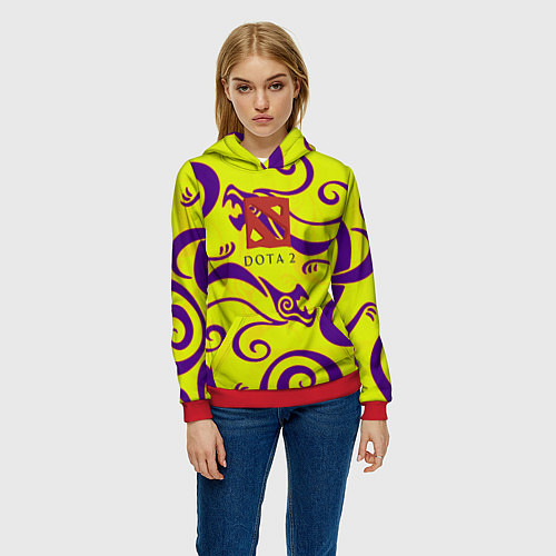 Женская толстовка DOTA2 dragon / 3D-Красный – фото 3