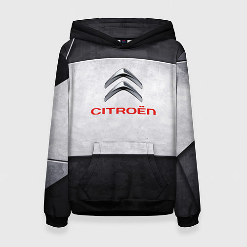 Женская толстовка Citroen grey metal / 3D-Черный – фото 1