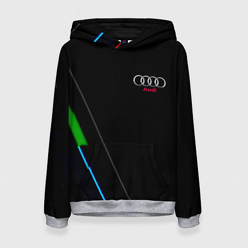 Женская толстовка AUDI geometry line / 3D-Меланж – фото 1