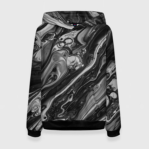 Женская толстовка Чернила / 3D-Черный – фото 1