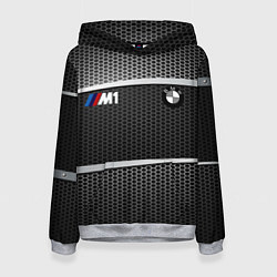 Толстовка-худи женская BMW металлическая сетка, цвет: 3D-меланж