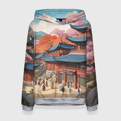 Женская толстовка Чосон иллюстрация / 3D-Меланж – фото 1