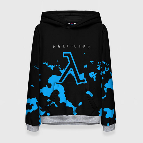 Женская толстовка Half life синий камуфляж / 3D-Меланж – фото 1