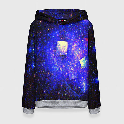 Женская толстовка Космическая абстракция звезды / 3D-Меланж – фото 1