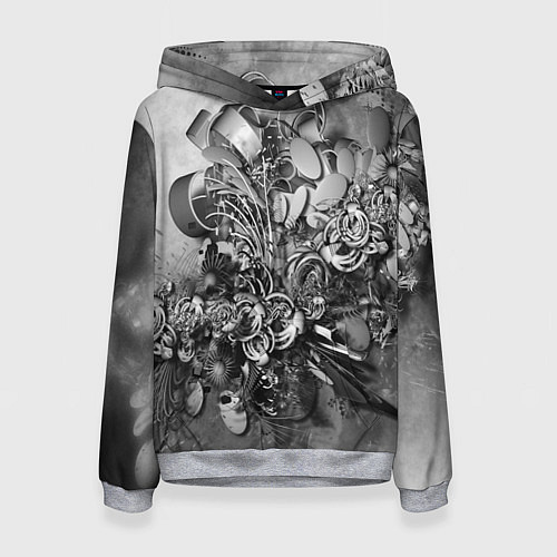 Женская толстовка Абстракция оптический узор / 3D-Меланж – фото 1