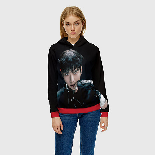 Женская толстовка Stray Kids Seungmin Giant concept / 3D-Красный – фото 3