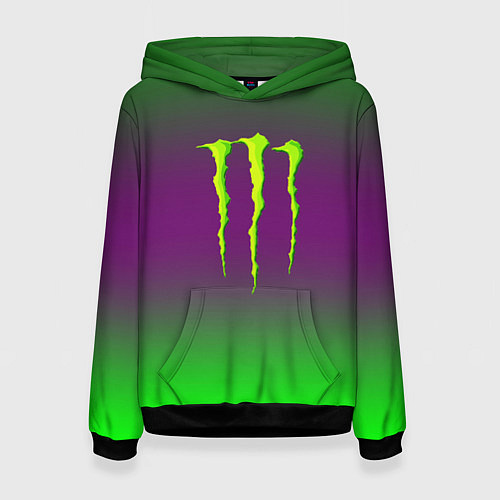 Женская толстовка Monster energy gradient / 3D-Черный – фото 1